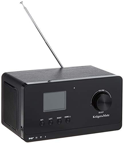 Krüger&Matz KM0816 - Radio por Internet con estación meteorológica, Alarma, RDS, Bluetooth FM/Dab+/Internet, Color Negro