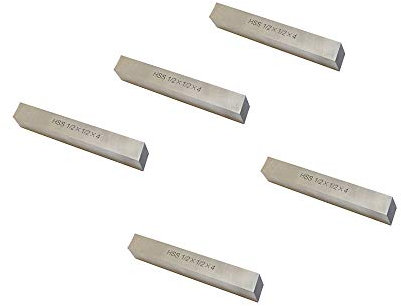 DBM IMPORTS 5 PC HSS Square Lathe Tool Bits Milling Machine Fly Cutter 1/2'' x 1/2'' x 4''