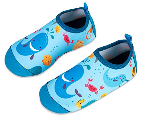 WateLves Enfant Chaussures Aquatiques Fille Garçon Chaussons de Plongée Chaussettes Séchage Rapide Antidérapant Pieds Nus d'eau pour Sports Nautiques Piscine et Plage Natation Surf Voile Mer
