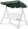 RELAX4LIFE Techo de Repuesto para Columpio Jardín con Protección UV, Techo de Repuesto Impermeable para Balancín de 160g Poliéster, Cubierta de Reemplazo para Jardín/Patio/Balcón (Verde, 168x114cm)