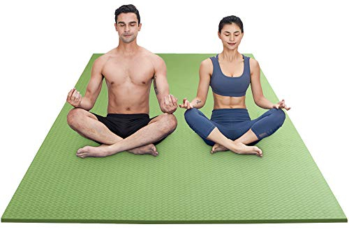 RYTMAT Yogamatte XXL 200x130cm Extra Groß Gymnastikmatte TPE Rutschfest Fitnessmatte 15mm Dicke Sportmatte Turnmatte für Gym Zuhause