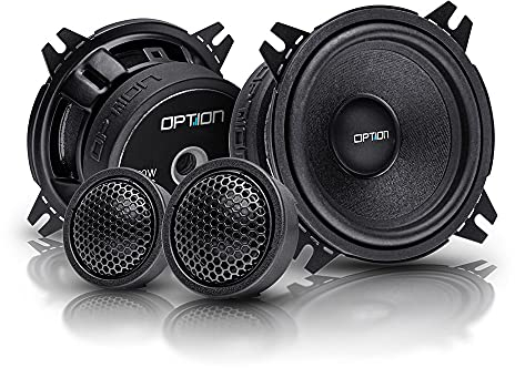 Option AIR 100-10cm 2-Wege Komponenten Lautsprecher-System - 25mm Hochtöner mit Gewebekalotte - 70 Watt RMS, 3 Ohm