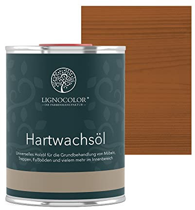 Lignocolor Hartwachsöl (1 L, Kastanie) Holzöl für den Innenbereich