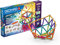 Geomag, Glitter Recycled, Glitzereffekt-Magnetkonstruktionen, Glitzer und Bunte Magnetstäbe, 142 Stück, 100% recycelter Kunststoff