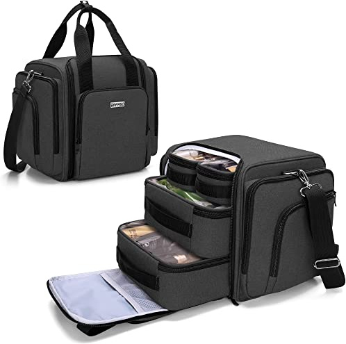 BAFASO Kulturtasche Groß, Kosmetiktasche für Make up, Schminktasche Damen | Make-up Tasche, Kosmetik Organizer Tasche für Unterwegs, Make Up Tasche für Mädchen (OHNE ZUBEHÖR), Schwarz