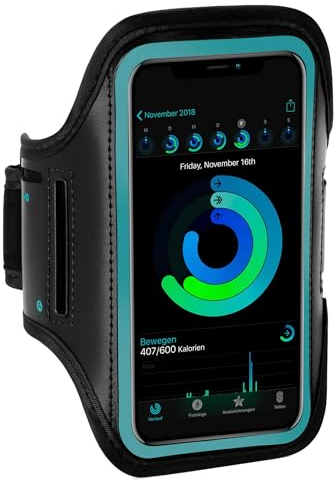 ONEFLOW Workout Case für Google Pixel 5 Sportarmband zum Joggen mit Touch Fenster, Handy Armband für Sport und Outdoor, Handyhalterung für den Arm, Lauftasche Jogging, Blau