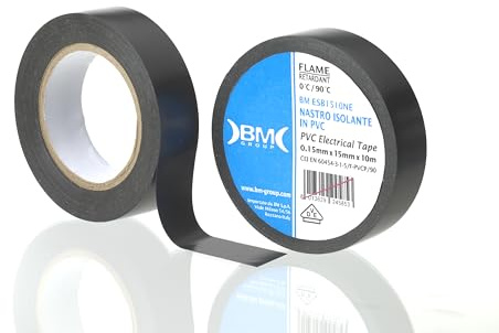 BM Group BETA | Ruban isolant en PVC Eletrical Tape noir 0,15 mm x 15 mm x 10 m