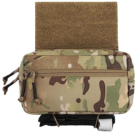 KRYDEX Gear Taktische Drop Pouch, Organizer Fronttasche für Taktische Weste Plattenträger für JPC CPC AVS Vest Hook and Loop Add on Pouch