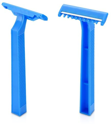 Einwegrasierer in Blau - 100 Stück vielseitige und hygienische Rasierer für medizinische, Tattoo und Alltagsanwendungen - Perfekt für präzises und komfortables Rasieren