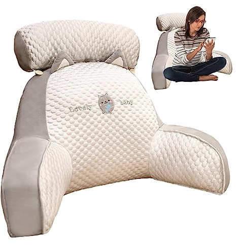 Voihamy Rückenkissen zum Sitzen im Bett - Lesekissen fürs Bett | Ultra-Bequeme Bettstuhl-Armkissen zum Fernsehen, Lesen, Arbeiten am Laptop, Spielen