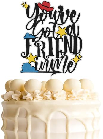You've Got A Friend In Me Cake Topper,Toy Inspired Story Cake Decor, Toy Story Birthday Party Supplies for Boys Girls Bday Party Supplies1