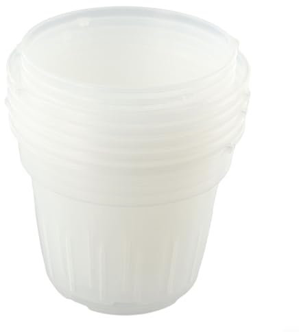 DAZZLEEX Lot de 5 pots à orchidées en plastique transparent pour rempotage un excellent drainage (XL)