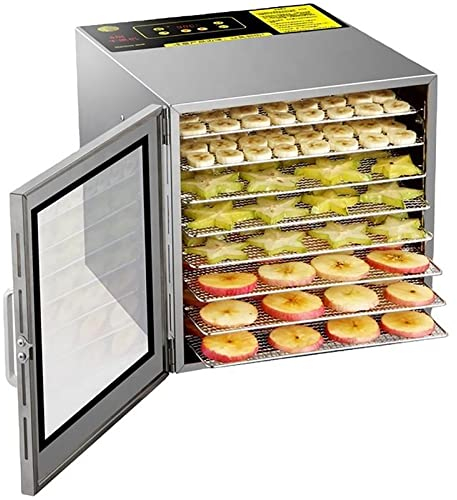 Food Dehydrator 8 Trays Electric Fruit Vegetable Herb Dehydrator with Digital Panel Kitchen Equipment Food Processor - Efficient Drying Power