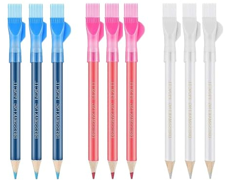 BRITECO 12 Pieces Stitching Chalk | Tailor's Fabric Chalk for Sewing, Quilting, and Marking | Easy to Use and Remove | Assorted Colors for All Fabrics