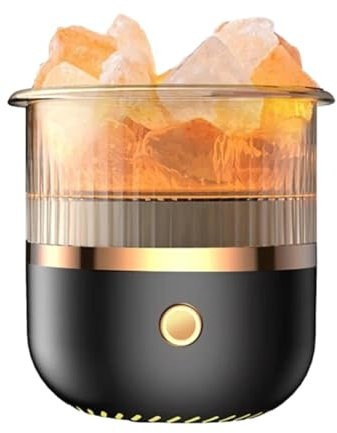 Salt Lamp Night Light - Home Stone Oil Diffuser | Salt Lamp Diffuser | Colorful Atmosphere Lamp Humidifier with 1 Pack Saltstone Saltstone Aromatherapy Machine for Bedroom