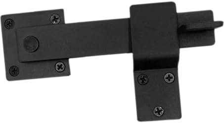 UKCOCO 1 Set Di Serrature Per Porte Da Fienile Per Cancelli Da Bagno In Ferro Battuto Serrature Per Porte In Acciaio Carbonio Nero