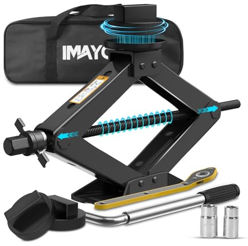 IMAYCC Gato de Tijera Especial 2,5T para Mercedes-Benz, con 2 Almohadillas de Goma para Gato hidráulico, protección para Coche, Gato hidráulico con Llave de Tuerca, Juego de Emergencia para Mercedes