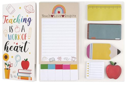 Sticky Notes, Haftnotizen Klebezettel, Selbstklebende Notizblöcke Set, Farbige Haftnotizen, Back to School Must Haves, Trennblätter Tabs Sticky Notes für Bücher, Schulen, Büros, Schulbedarf