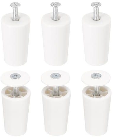 QUARKZMAN 6Pz Ferma Tapparelle plastica resistente da 40mm Tappi D'Arresto Tappo di Arresto per Tapparella in Plastica con Rondelle e Viti per Tapparelle Stecche per Tapparelle, Bianco