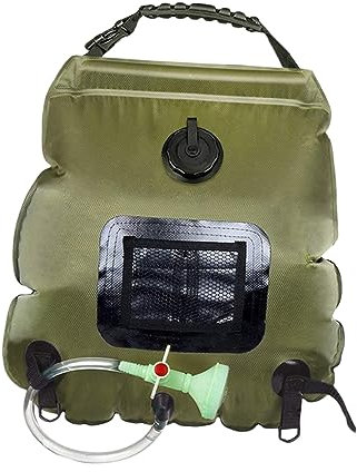 Supvox 20 L Aufbewahrungstasche Mit Duschdüse Einfach Zu Verwendende Camping-duschtasche Olivgrün Zum Wandern Angeln Grillen