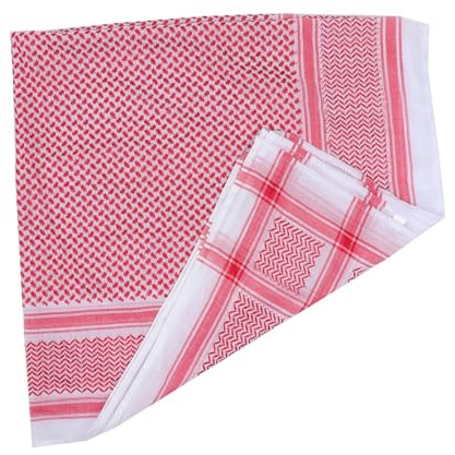 COLLBATH Arabisches Kopftuch, Leichter Polyester Schal Rot Männer | Arabischer Männerstil, Angenehm zu Tragen im Alltag, für Anlässe, Dezente Kopfbedeckung