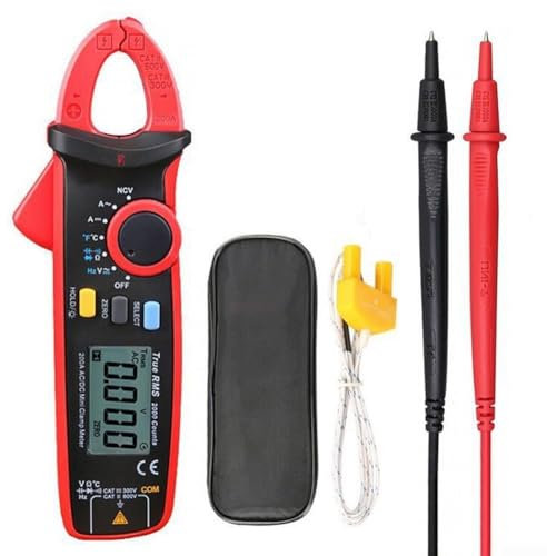 UT210D Digital Clamp Meter AC/DC Current, Resistance Capacitance Multimeter, Digital Clamp Meter, Current Voltage Meter With LCD Backlight Display Screenl with 17mm clamp opening