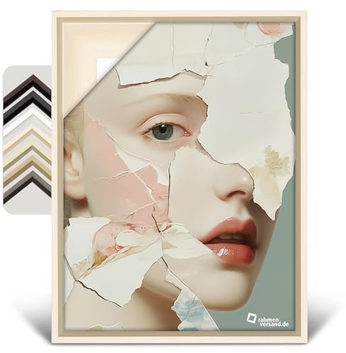 Rahmenversand® Schattenfugenrahmen in verschiedenen Farben (30x40cm Innenmaß + 1,4cm Fuge) - Rahmen für Leinwand aus Holz - Handgefertigte Leerrahmen - Bilderrahmen für Leinwände