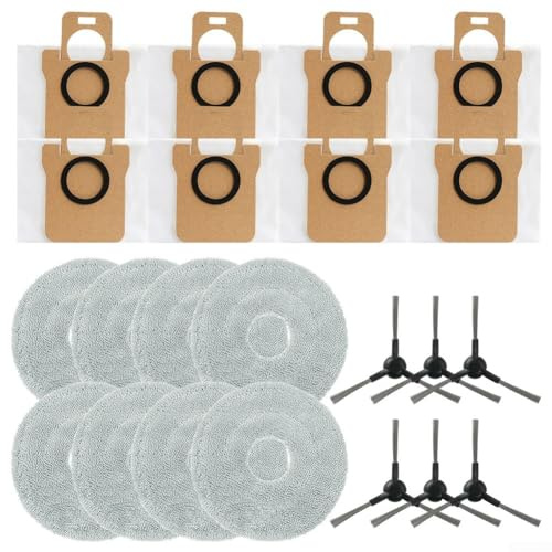 HomeVortex Kit d'accessoires de rechange pour aspirateur robot JONR pour aspirateur robot P20 PRO avec serpillières, sacs à poussière, brosses latérales, performance de nettoyage efficace (B)