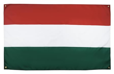 AZ FLAG Flagge Ungarn 150x90 cm Fahne Ungarische Leichtes Polyester 4 Ösen | Für innen dekorative Flagge Magyarország doppelte Nähte und verstärkte Kanten mit Metallösen