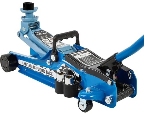 GAOLLY Floor Jack Kit 2.5 Ton (5,500 lbs) | Car Jack - Hydraulic Low Profile Trolley Jack - Tire Tool for SUV and Auto with Lug Wrench Blue