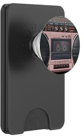 Boombox Throwback Retro Musik Stereo Pink Ghettoblaster PopSockets PopWallet für MagSafe