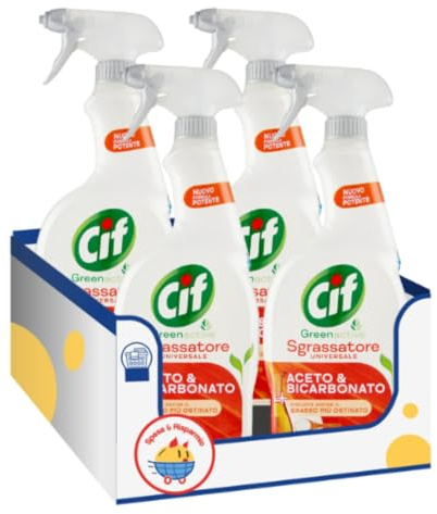 Detergente Sgrassatore per Cucina – Aceto e Bicarbonato – 650 ml – Pulizia Profonda Multiuso – Variazioni 4/8/12 Pezzi (4)