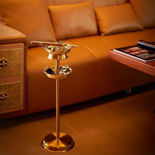 Posacenere da Terra per Esterni - Posacenere da Terra, Posacenere da Terra per Esterni per Patio, Contenitore per posacenere in Metallo per Fumatori Commerciali con Coperchio, per Hotel, EDI