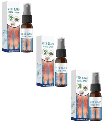 Venenpflege Spray, Beinspray Gegen Sichtbare Venen, Mit Pflanzlichen Inhaltsstoffen, Feuchtigkeitsspendend Und Hautfreundlich, 30ml (3PCS)