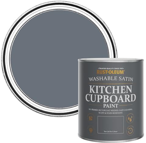 Rust-Oleum Scrubbable Kitchen Wood, Cupboard and Cabinet Paint in Satin Finish - Seascape 750ml