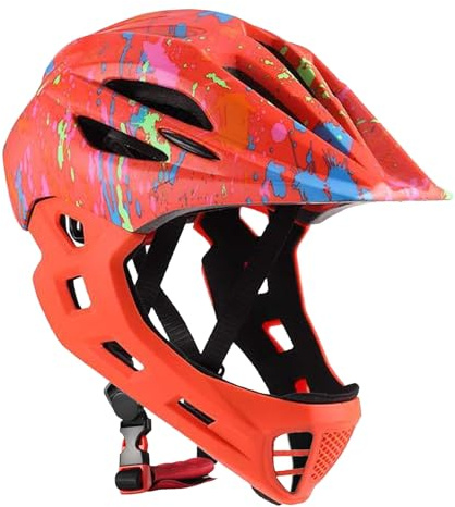 Aomiun Casques de vélo pour Enfants, réglables et Respirants, Casques de vélo intégraux légers pour Tout-Petits avec éclairage LED (M)