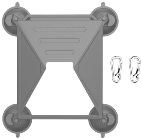 HINAYOSAN Custodia protettiva in silicone per proteggere i piatti, con supporto a ventosa e moschettone, per finestrino dell'auto in silicone