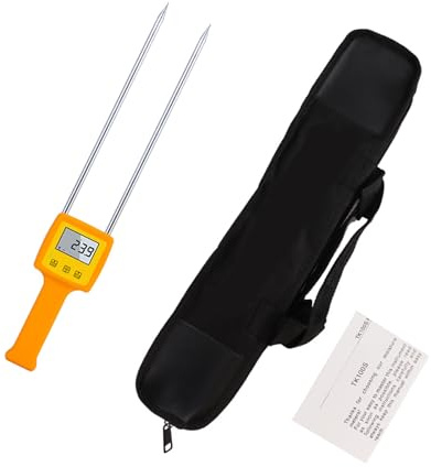 Tester umidità per cereali Misuratore umidità con ampio display Misuratore digitale Doppie sonde per grano Mais Fagioli Arachidi Sensore conducibilità Dispositivo