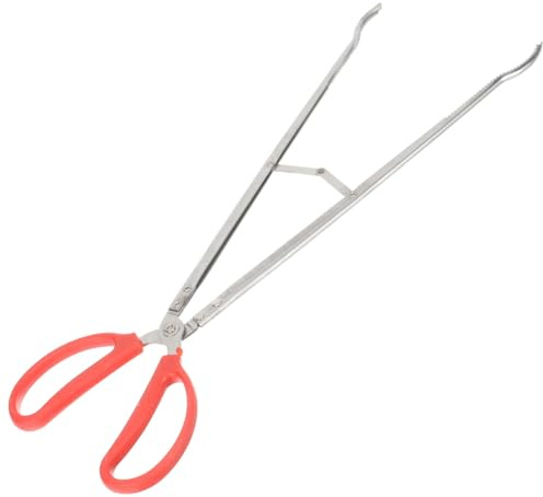 Alipis Pinzas Chimenea Acero Inoxidable Pesadas Multipropósito Tenazas Leña para Hogar Exterior Interior Herramienta Recogida Basura y Leña Resistente