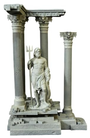 FewNvWa Mini Roman Column Aquarium Ruins Decoration Figure Resin Ornament Artificial Hiding Column for Aquarium Room Study Room, Set C