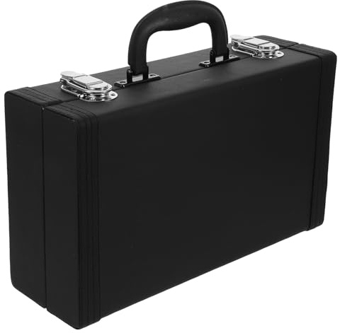 TOYANDONA Estuche Portátil Para Clarinete Caja De Pu Negra Antipresión Con Cierre De Pestillo Bolsa Para Instrumentos De Viento Almacenamiento Portátil y Resistente Al Agua