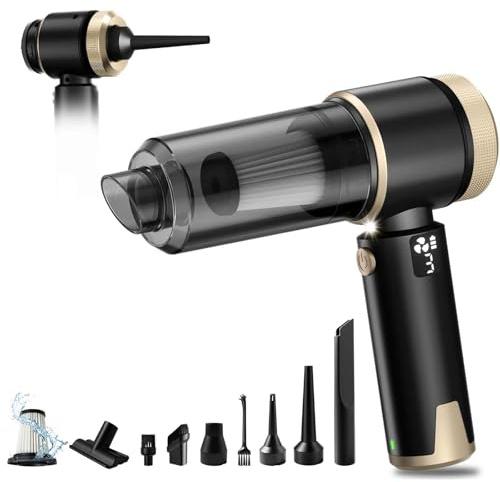 MZGO 4-in-1 Handheld Vacuum Cleaner 22000Pa,6000mAh Cordless Car Vacuum cleaner with 130,000 RPM Brushless Motor,Upgraded Dust Cup & LED Display,Blow/Inflate/Deflate Function for Home Car Cleaning