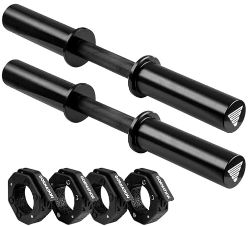 GORNATION Kurzhantelstange bis 100 kg Inkl. 2 magnetischer Verschlüsse, Hanteln für Ganzkörpertraining zu Hause, Dumbbell für Krafttraining, Home Gym Kurzhantelstangen
