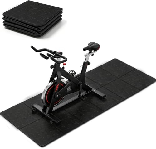 Löpbandsmatta, 183 x 61 cm, vikbar golvskyddsmatta, fitness, underlagsmatta för träningsutrustning, 6 mm tjock löpbandsmatta ljudisolerande, för löpband, gym, motionscykel, rulltränare