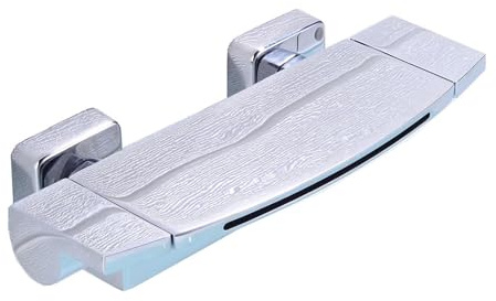 TTDGYYXW Rubinetteria Bagno Miscelatore Rubinetteria Bagno Miscelatore Cascata Cromo Ottone Caldo e Freddo Doppia Maniglia Rubinetto Bagno Cascata Montaggio a Parete Cromo