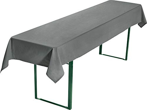 REDBEST Biertisch-Tischdecke, Biertisch-Auflage, Tischdecke Bierzeltgarnitur, Bierbanktischdecke grau Größe 90x260 cm - strapazierstark und langlebig