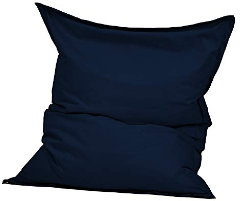 Green Bean Indoor Sitzsack XXL 140x180cm 380 Liter Kinder & Erwachsene Bean Bag EPS Perlen Füllung Riesensitzsack Groß Liegekissen Sitzkissen - Navy Dunkelblau