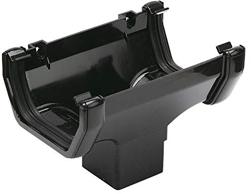 FloPlast - Square Line Running Outlet 114mm Black