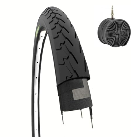 Reifen 700 x 28 C + Kammer Straßenreifen Schwarz 28 x 1 5/8 1/8 (28-622) Vintage-Fahrrad