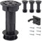 LouMaxx Lot de 4 Pieds Réglables Noires |Pieds 100-120mm pour Cuisine ou Salle de Bain |Pieds Réglables pour Meubles, Matériel Montage Inclus | Pieds Meuble Cuisine Stables, Capacité de Charge 200kg